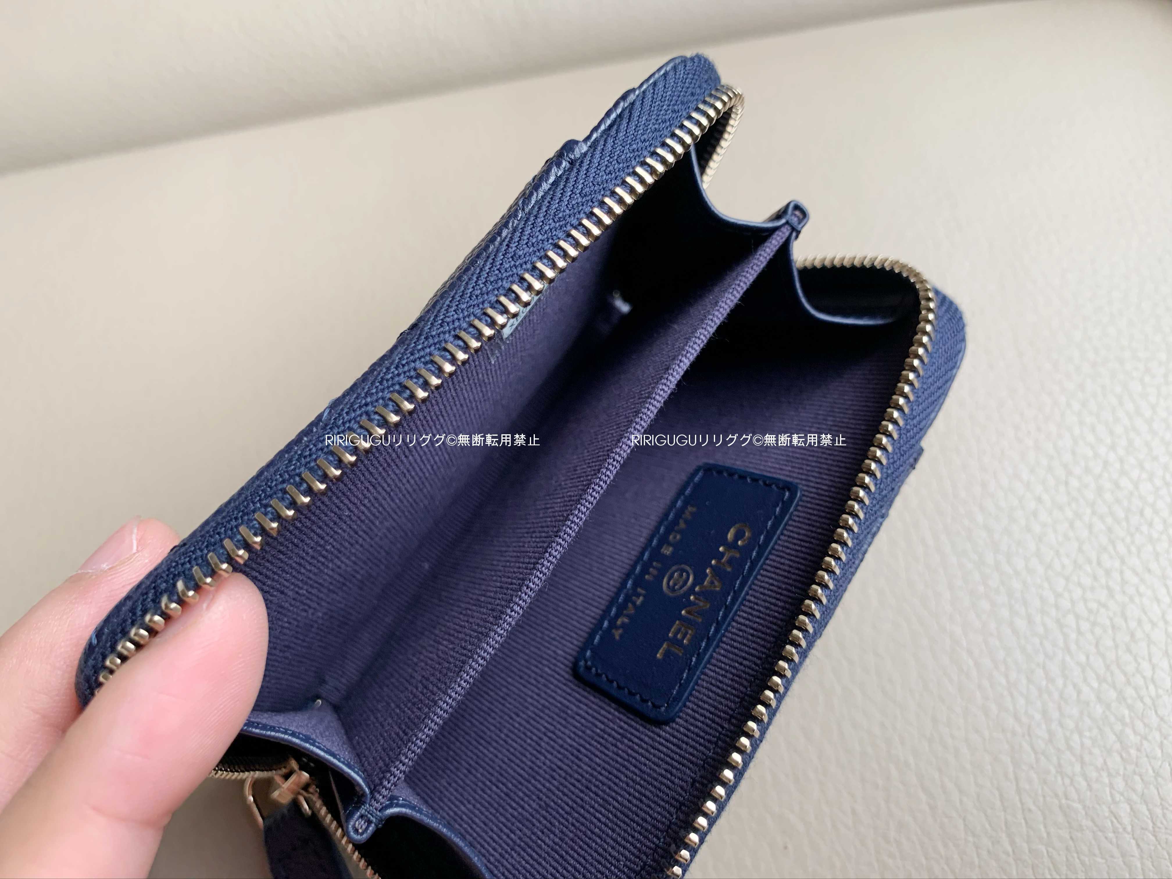 (シャネル)AP1650☆ ジップ カードコインケース☆グレーブルー org.jpg