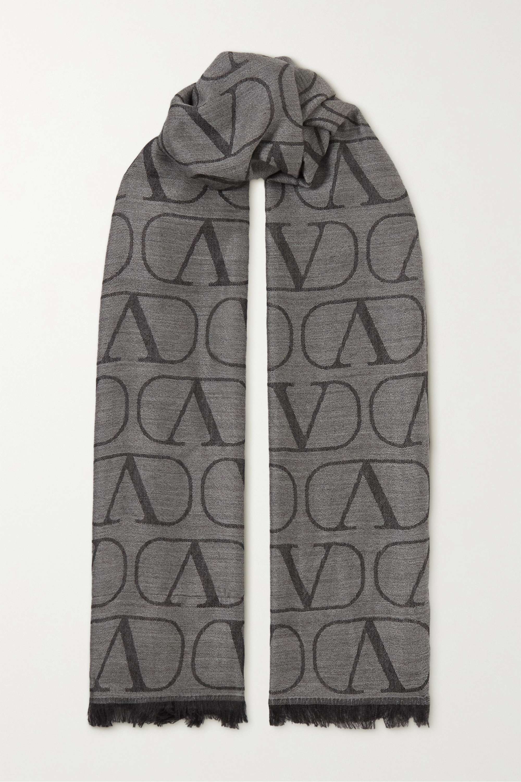 【VALENTINO】cashmere and silk-blend jacquard スカーフ