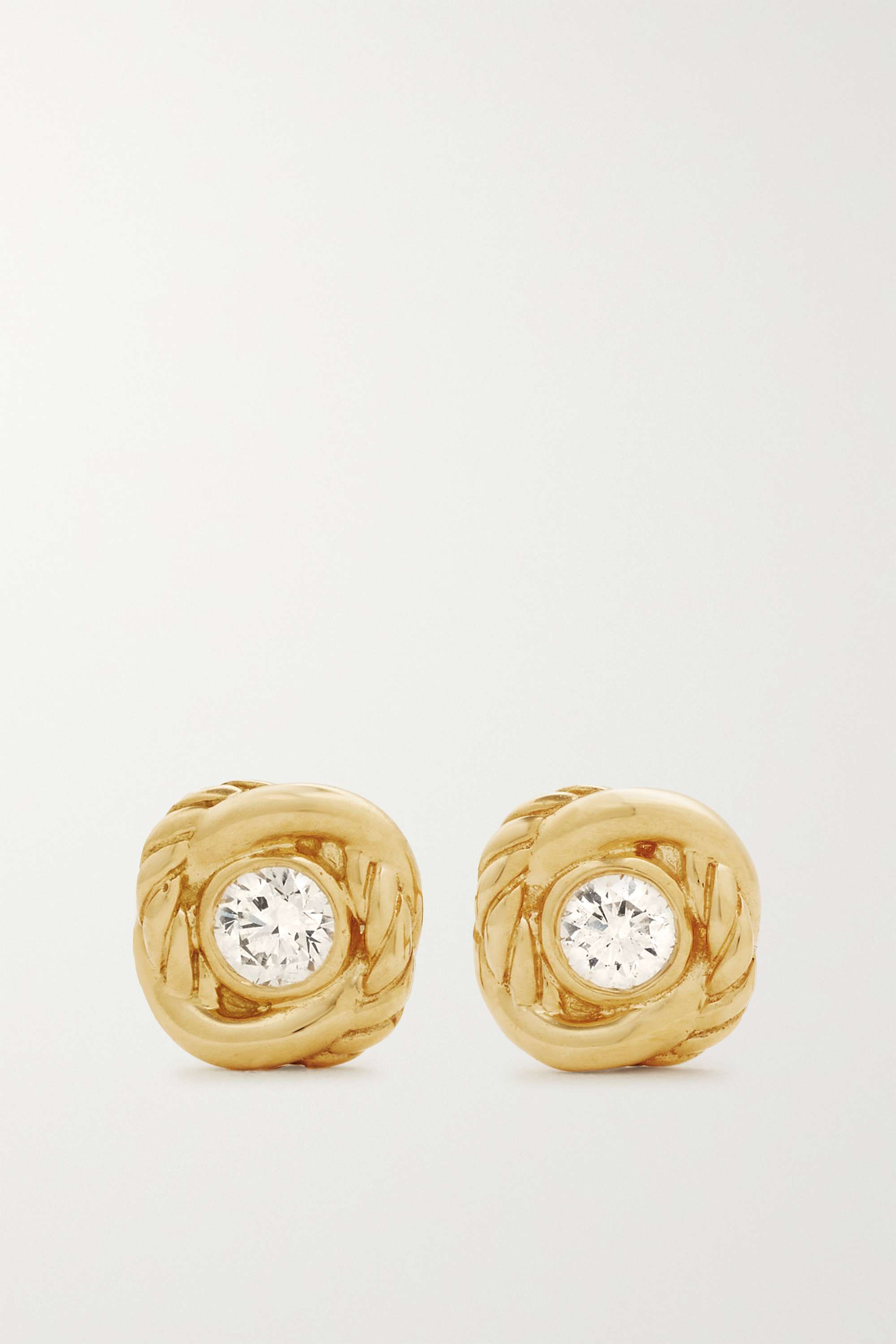 【DAVID YURMAN】infinity 18-karat gold diamond イヤリング