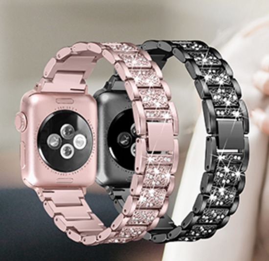 キラキラ光る Apple Watch ステンレス バンド