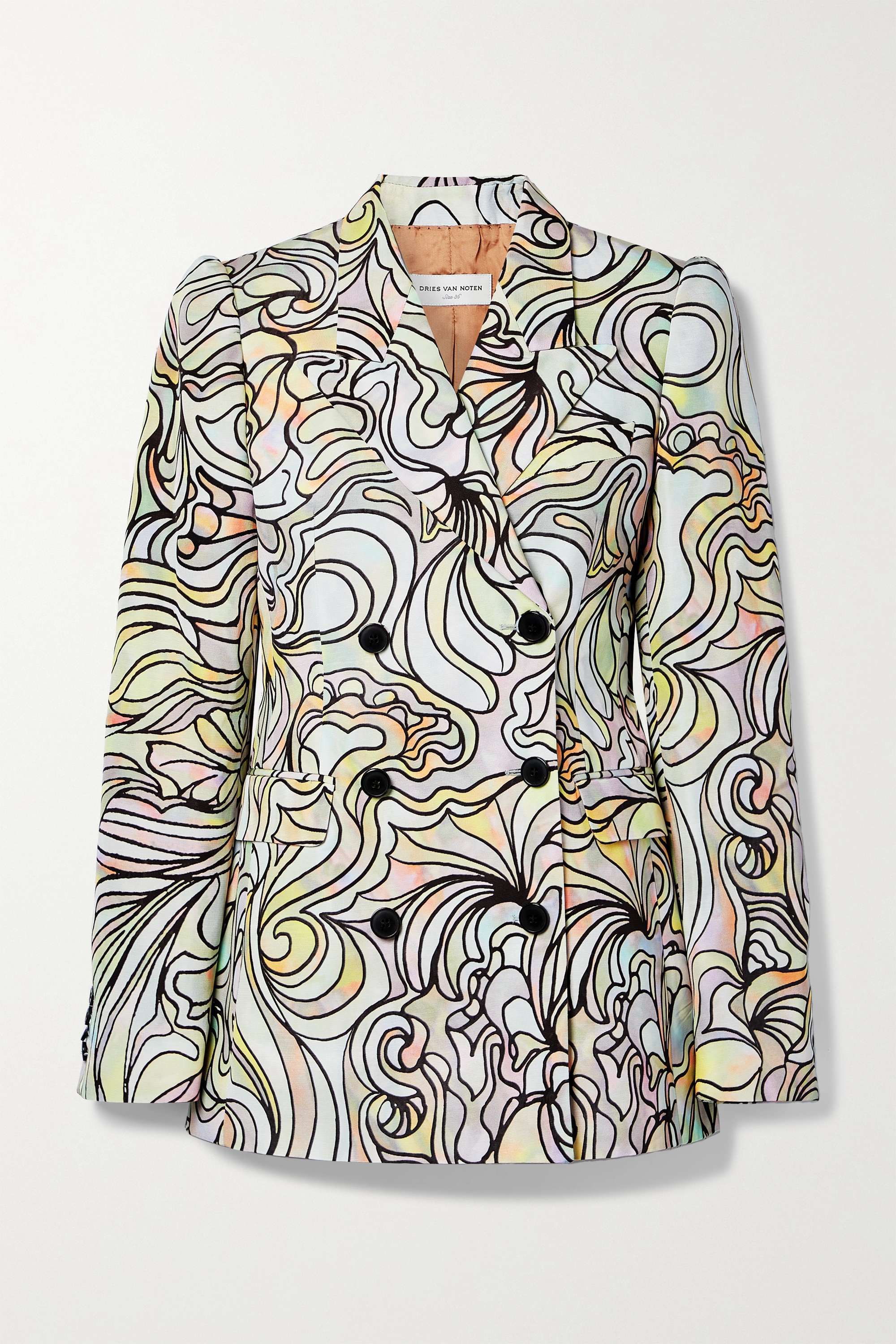 【DRIES VAN NOTEN】cotton and silk-blend faille ブレザー