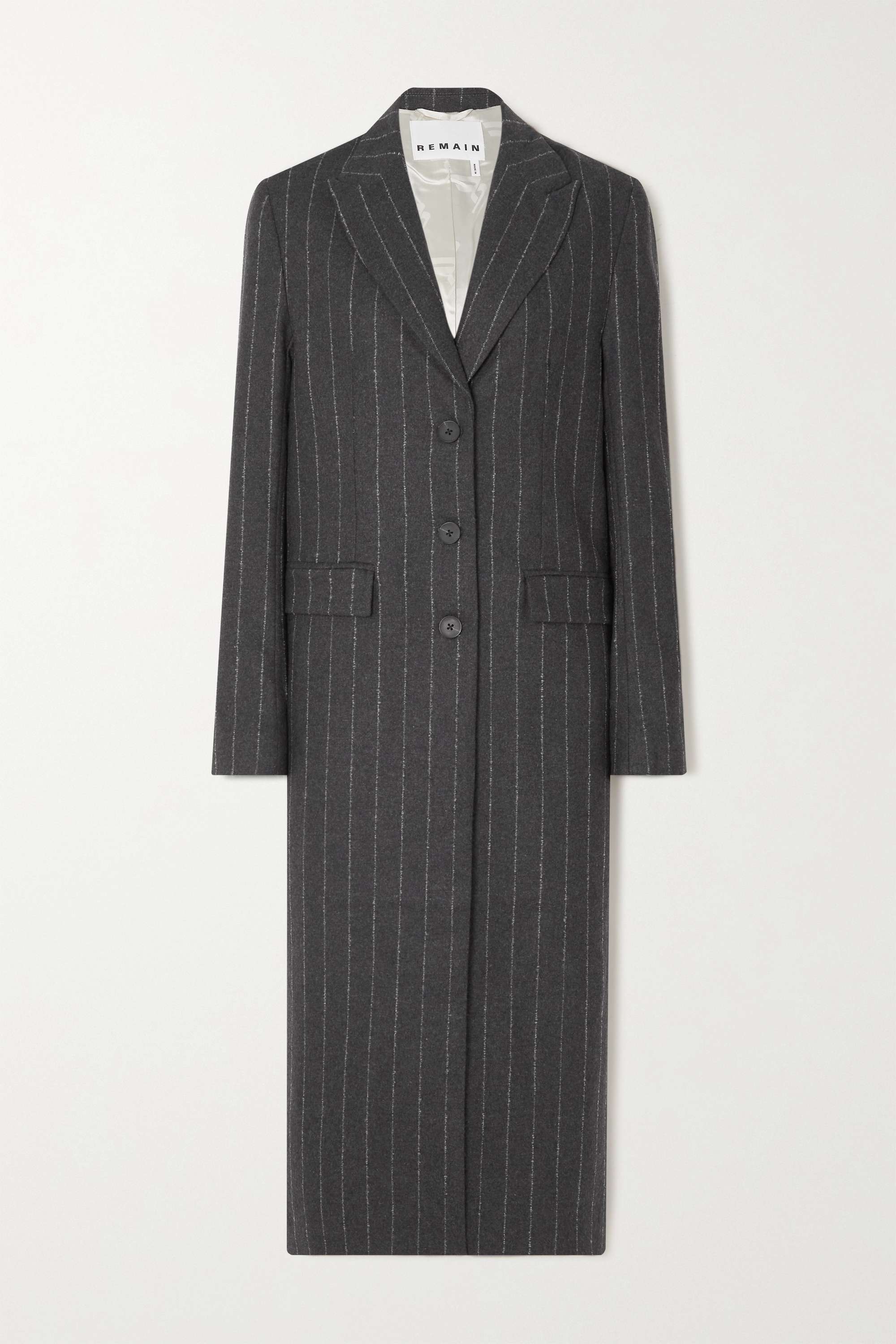 【REMAIN BIRGER CHRISTENSEN】pinstriped wool-blend コート