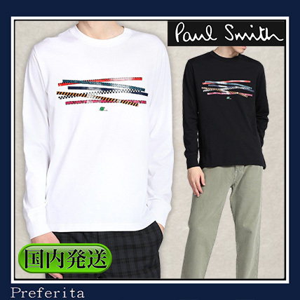【Paul Smith】Tシャツ ロングスリープ テープボーダー コットン