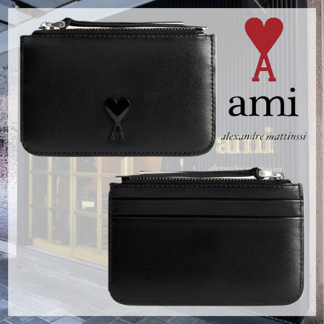 【AMI PARIS】AMI DE COEUR ジップ ウォレット コインケース