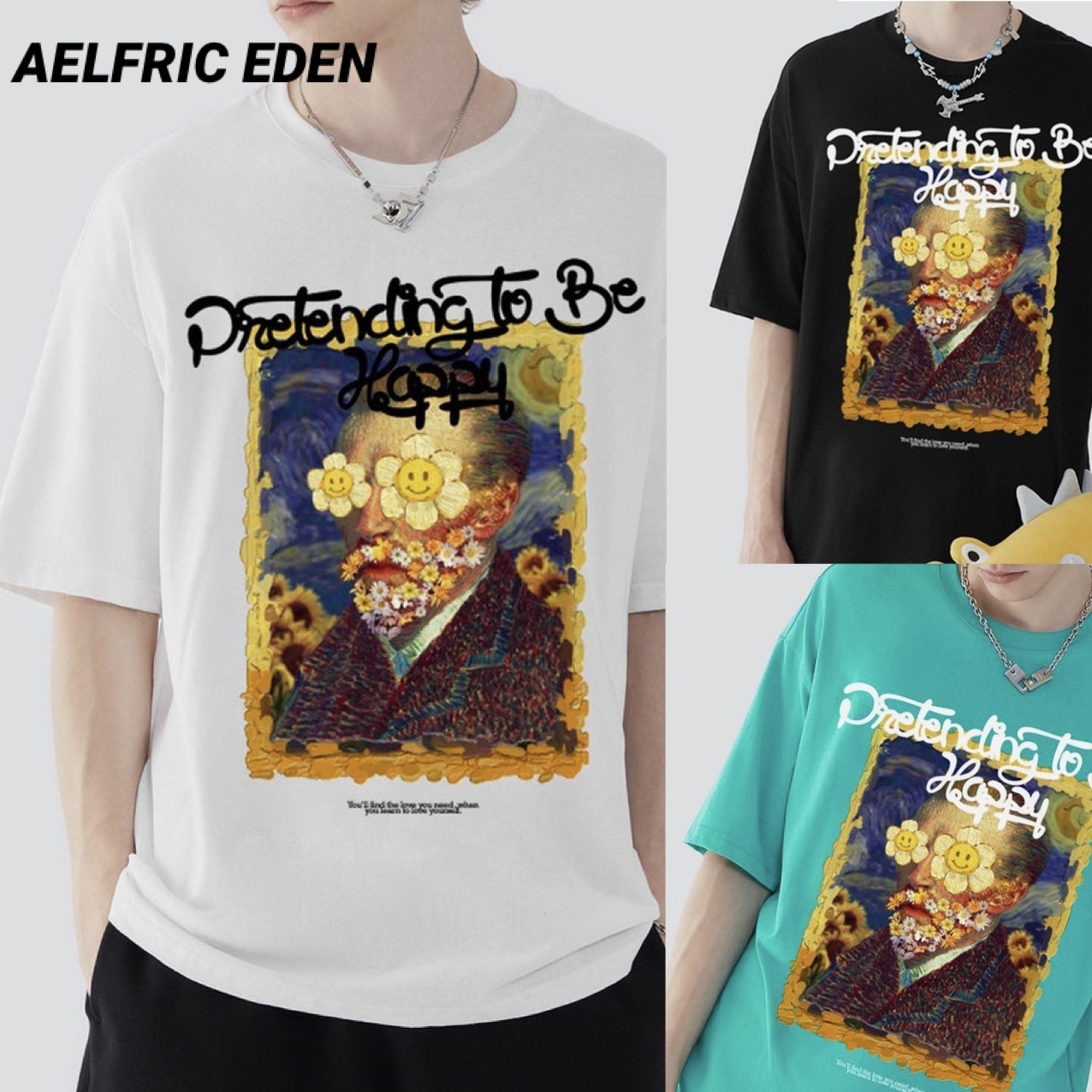 ◆AELFRIC EDEN◆ゴッホ 肖像画 Portrait Tシャツ 送料込