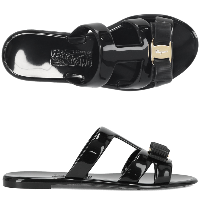 【SALVATORE FERRAGAMO】 Lylia Barra Jelly Mule Sandals