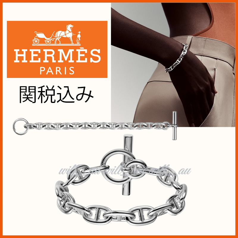 関税補償★エルメス直営店★シェーヌダンクル ブレスレット、MM