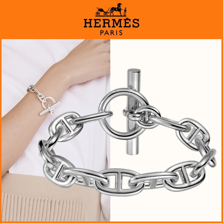 【HERMES】日本未発売★チェーン ダンクル ブレスレット large