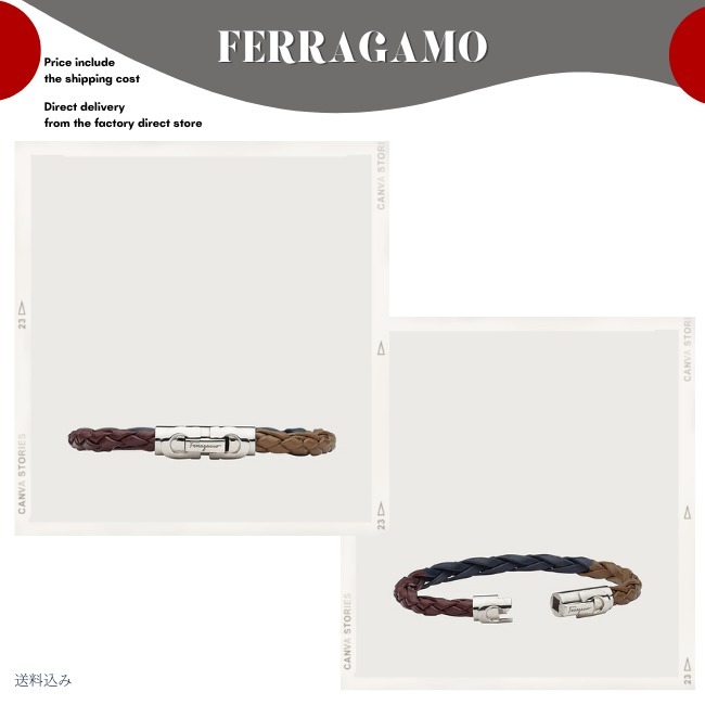 ★送料込【SalvatoreFerragamo】 ブレスレットガンチーニ S/L 2