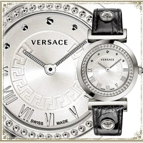 VERSACE Vanity 腕時計 レザーブレスレット メデゥーサスタッズ