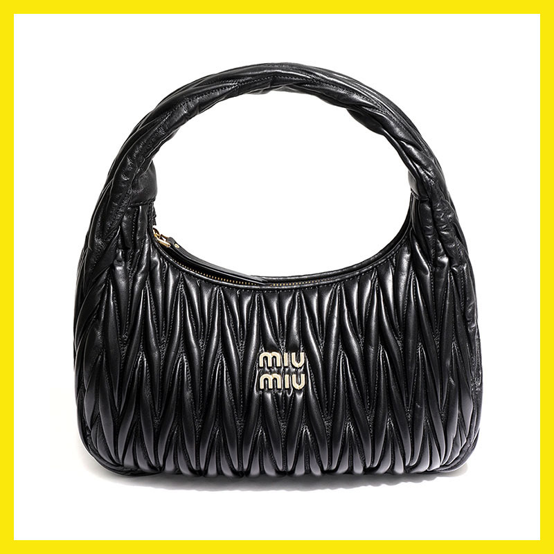 関税送料込み- MIU MIU ミュウ ワンダー ホーボーバッグ