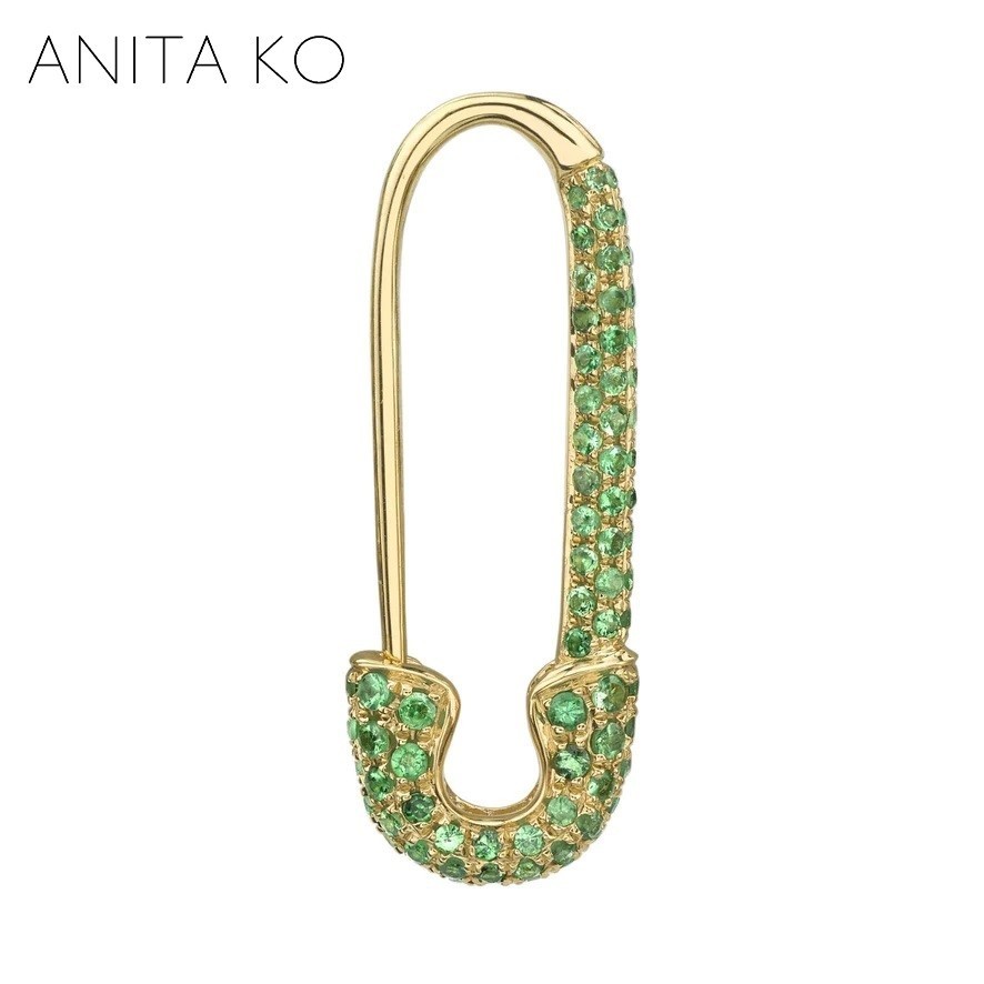 国内発| ANITAKO Tsavorite Safety Pin 18K ピアス