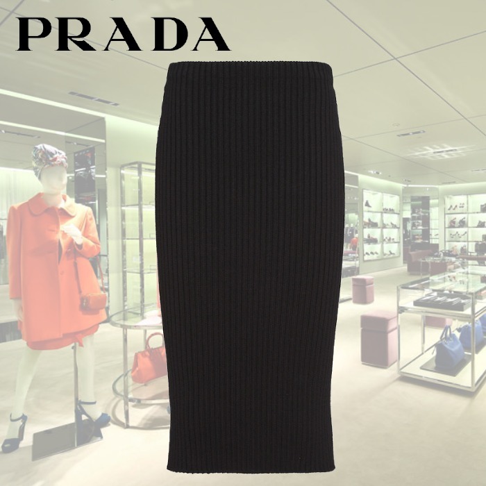 【22AW】新作 ウール スカート ◆プラダ◆人気
