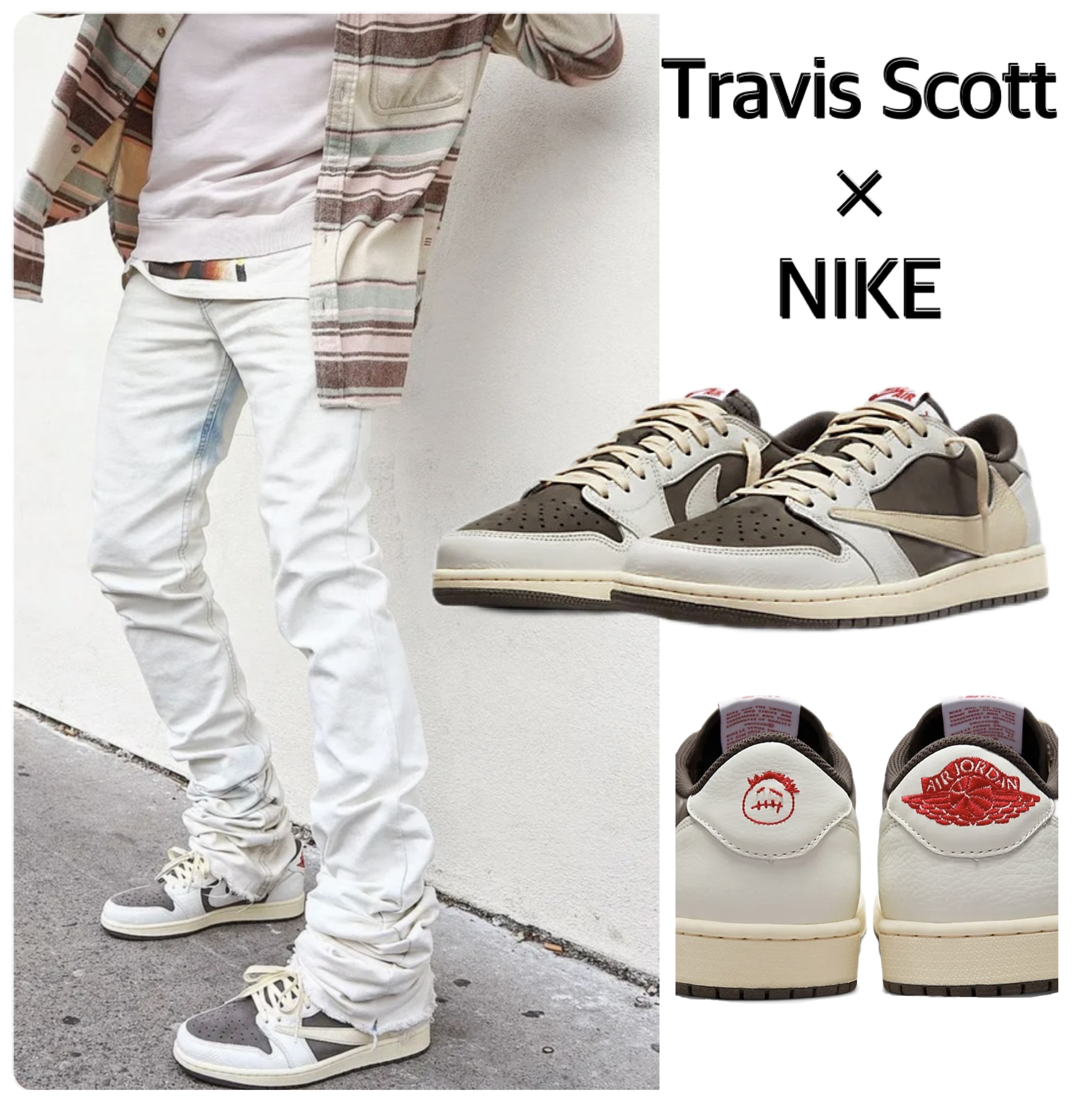 Travis Scott×NIKE☆Air Jordan 1 Low REVERSE MOCHA (Nike/スニーカー ...