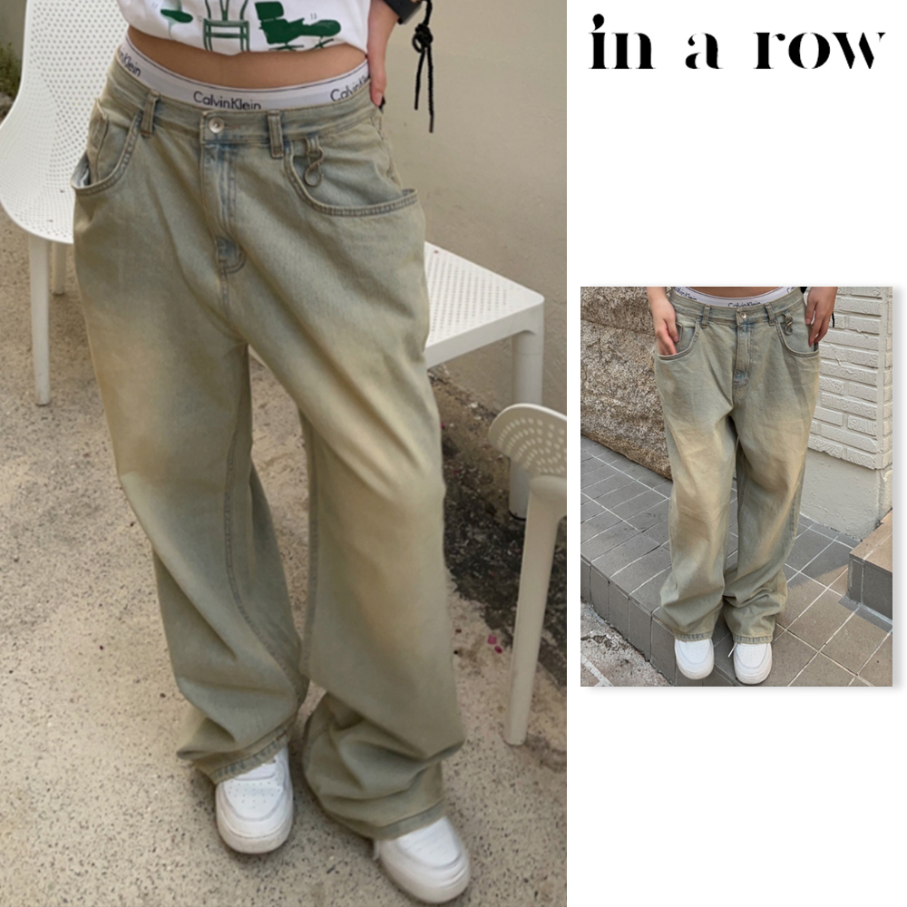 【in a row】[UNISEX] Loose Pocket Keyring Pants