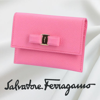 ピンク系 Salvatore Ferragamo x カードケース・名刺入れ(レディース