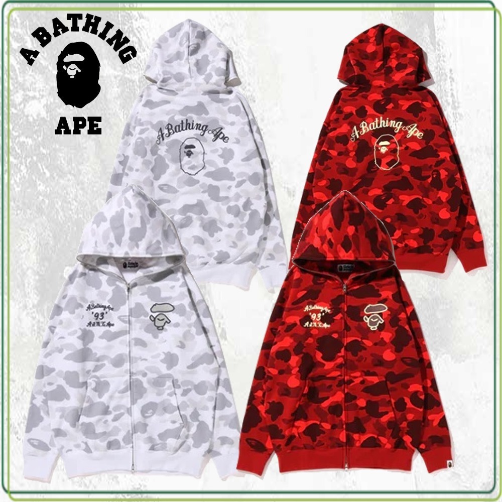 A BATHING APE☆カラーカモ オーバーサイズ フーディー-