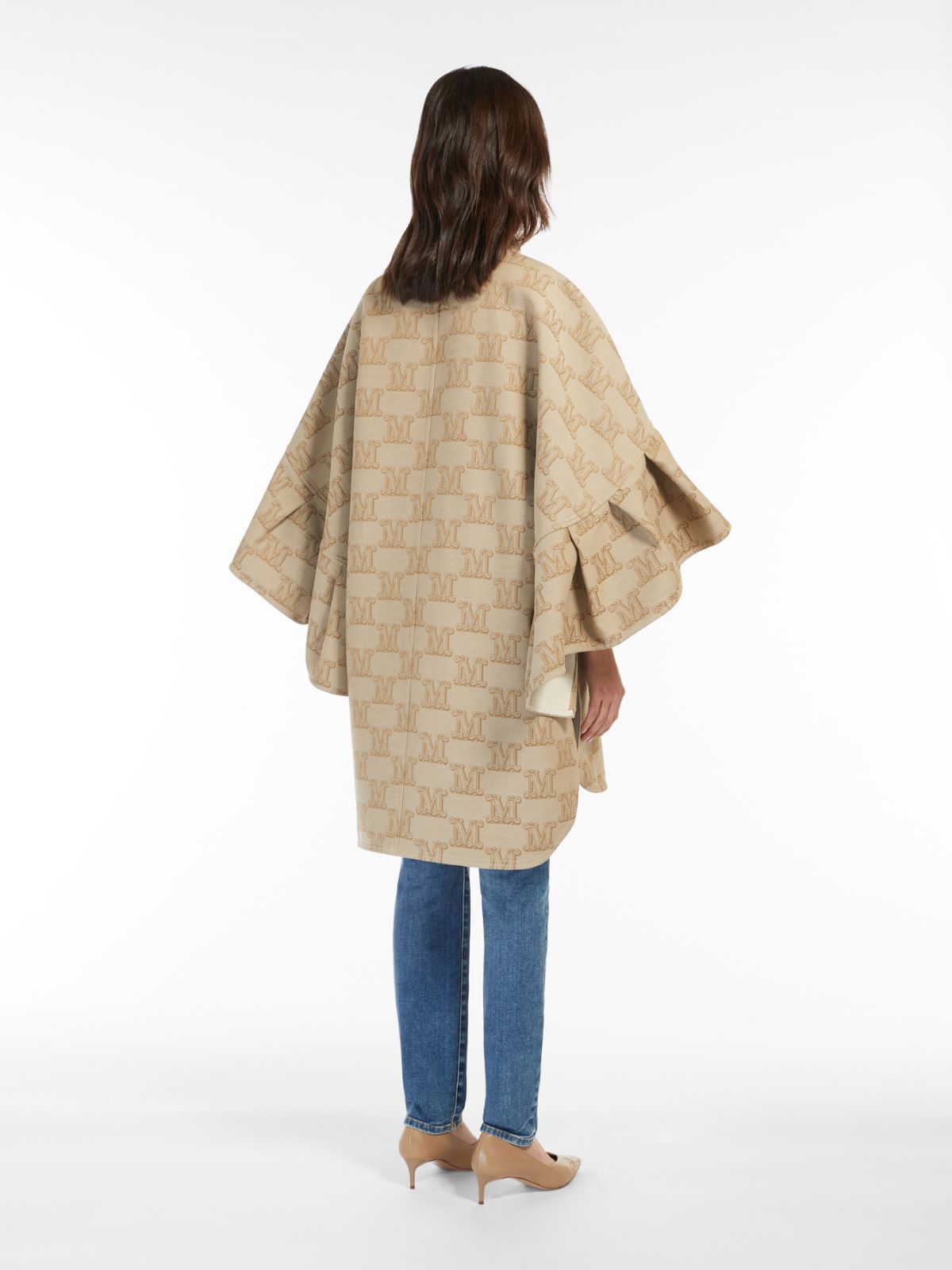 関税送料込【Max Mara】EGEMONE ジャガードコットンケープ 海外限定◇安心の直営店◇MAX MARA◇ジャガード コットン ケープ