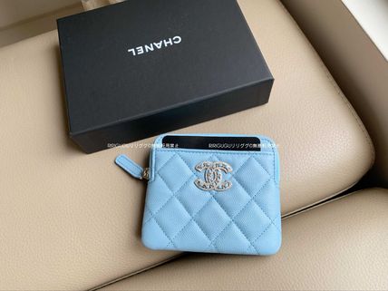 希少♡鮮やかなブルー【CHANEL】 コインパース ブルー（青）系 CHANEL(シャネル) コインケース・小銭入れ