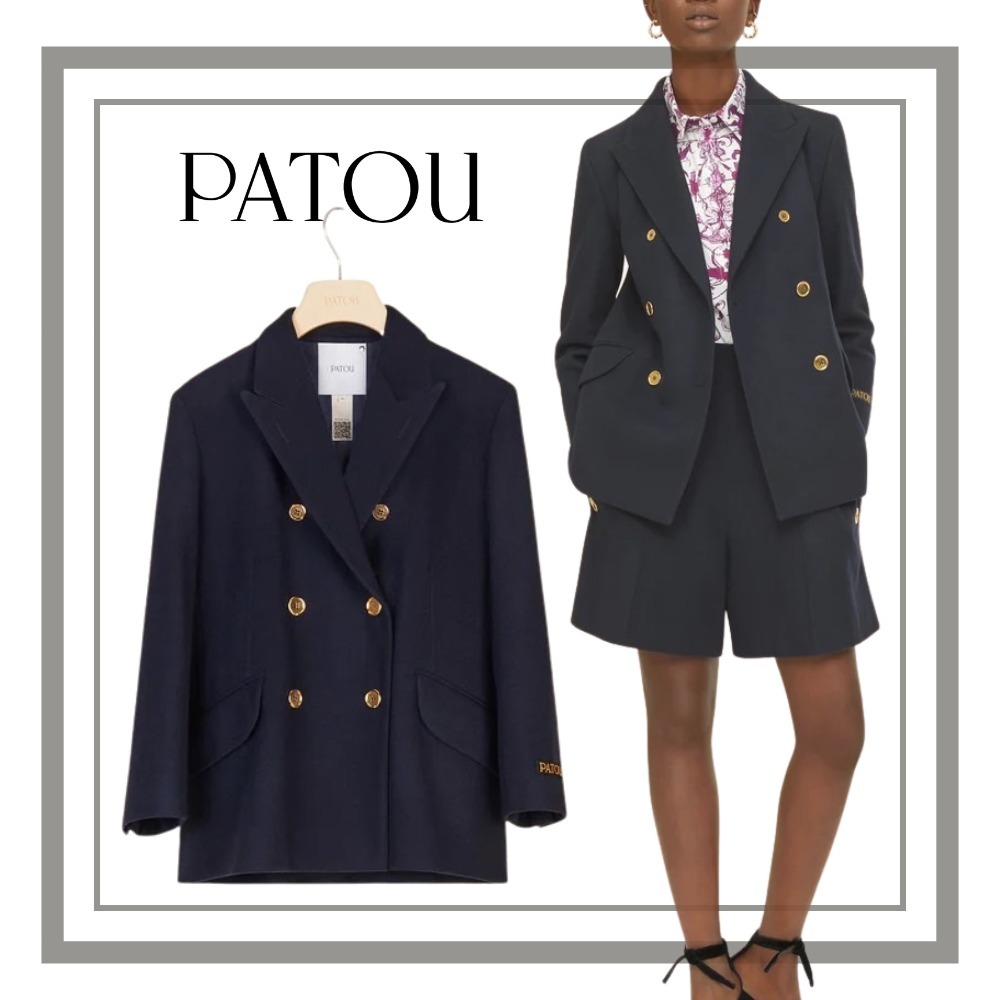 ◆雑誌掲載・関税込◆PATOU ウール ダブルブレスト ジャケット