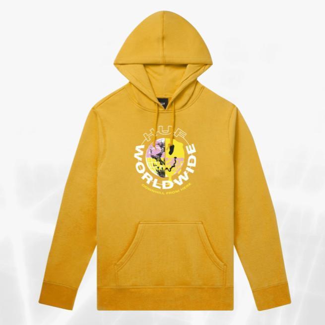 HUF WWXロゴプリントフーディ