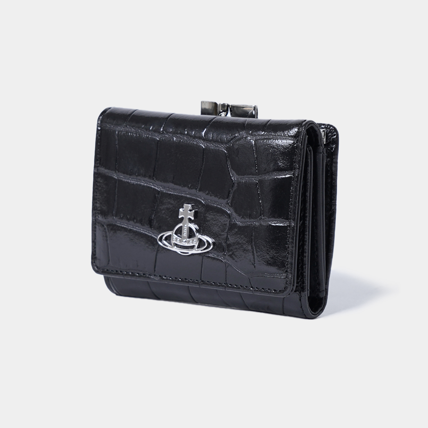 新作☆vivienne westwood☆ロゴ 折りたたみ財布 / クロコ 財布・小物