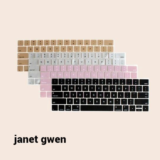 追跡あり おしゃれ MacBook キーボードカバー 4色 janet gwen