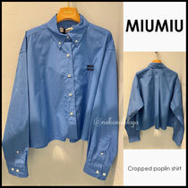 MiuMiu＊Cropped poplin shirt 長袖 ポプリンシャツ＊送料込