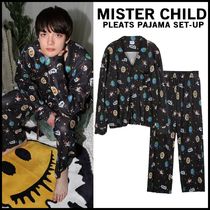 MISTER CHILD(ミスターチャイルド) ルームウェア・パジャマ MISTER CHILD★韓国★男女兼用★人気 PLEATS PAJAMA SET-UP