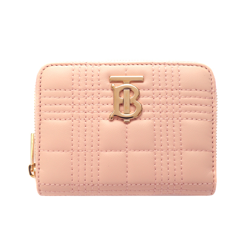 関税負担なし☆Burberry ラムスキン ローラ ジップウォレット