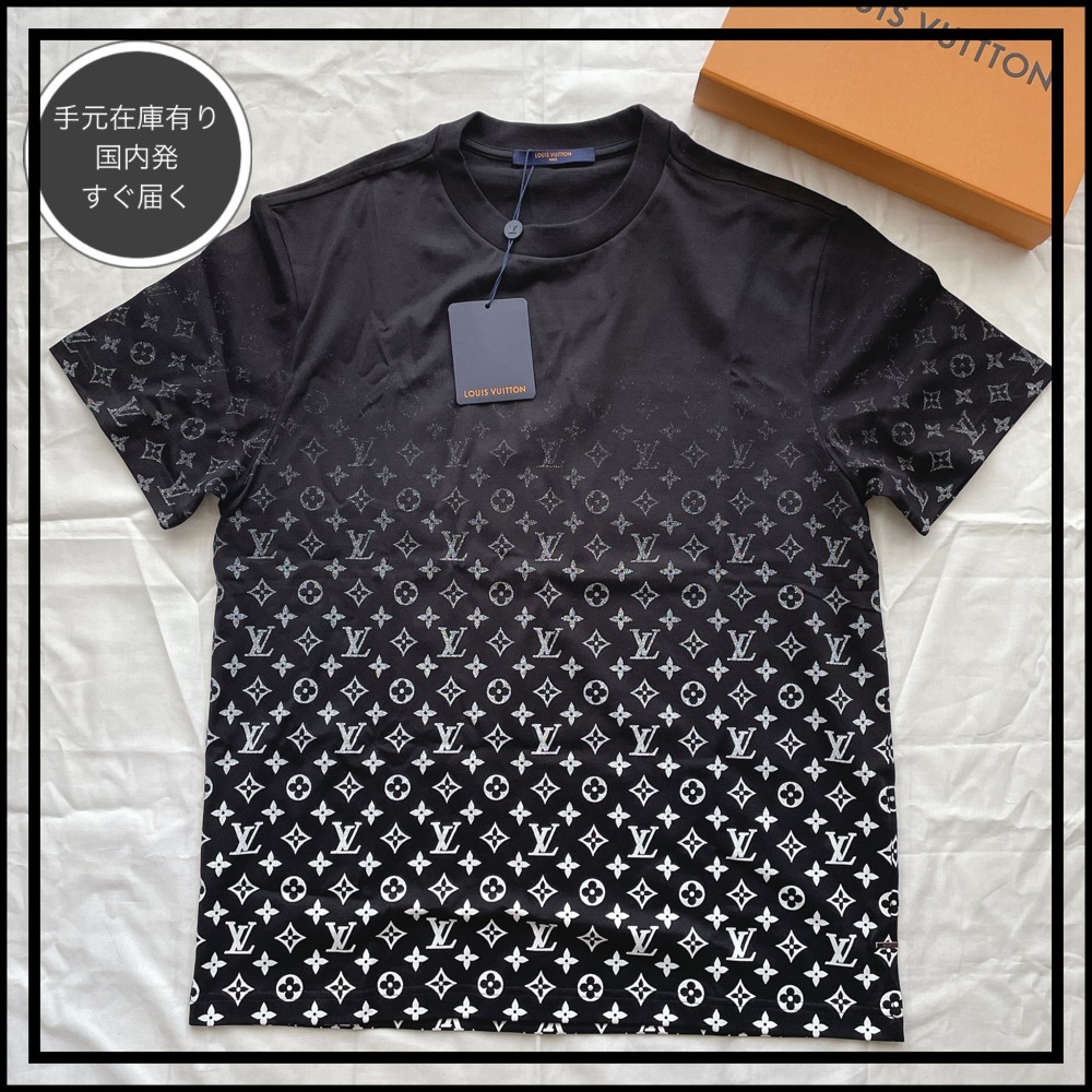 ☆激レア☆LOUIS VUITTON オールオーバーロゴプリンテッドTシャツ 黒-