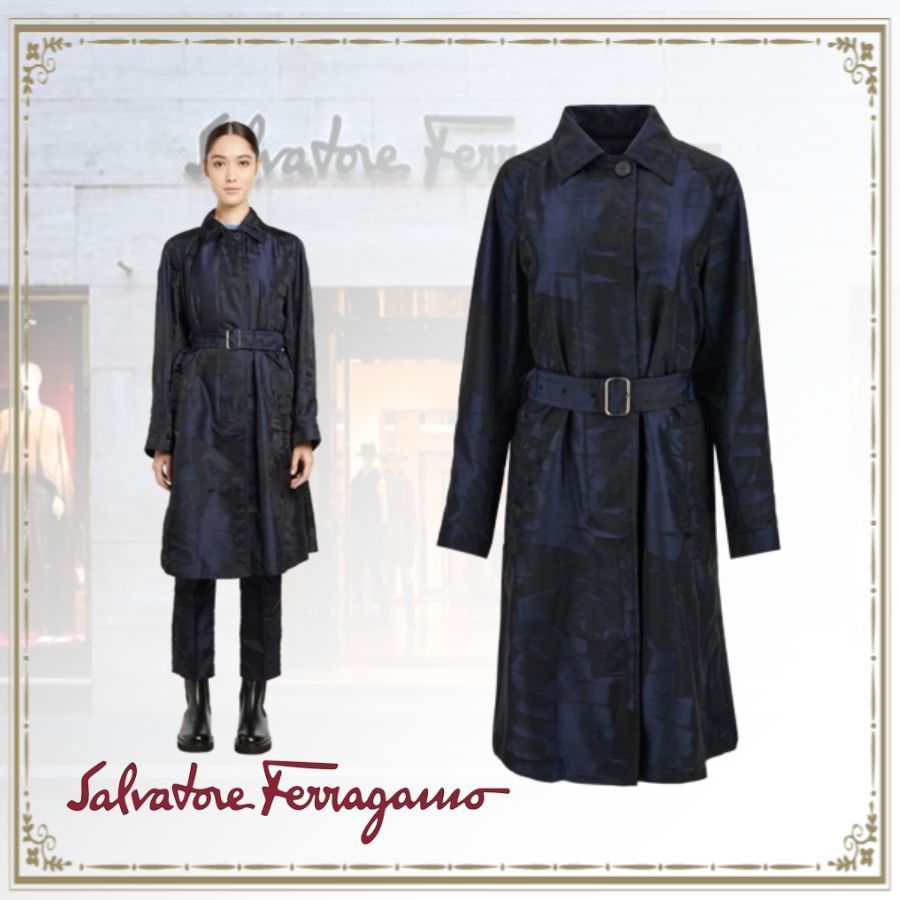 半額SALE/ 【☆完売必至☆】Salvatore Ferragamo ☆ トレンチコート クーポン最新送料無料 トレンチコート フェラガモ トレンチコート