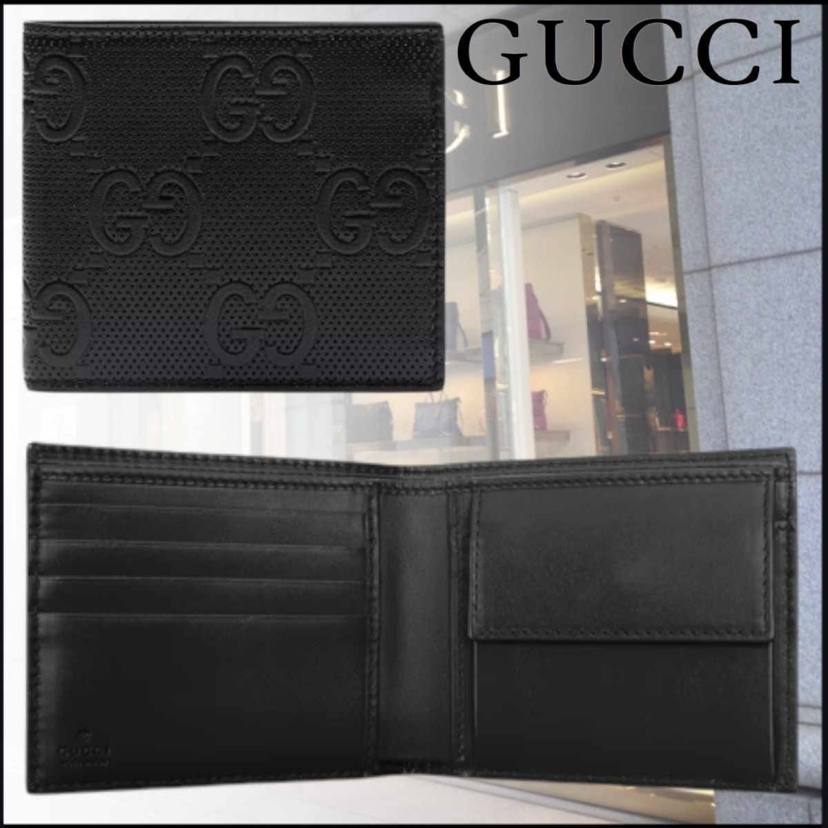 リアルサープラス! GUCCI 1W3AN グッチ GGエンボス GGエンボス GUCCI
