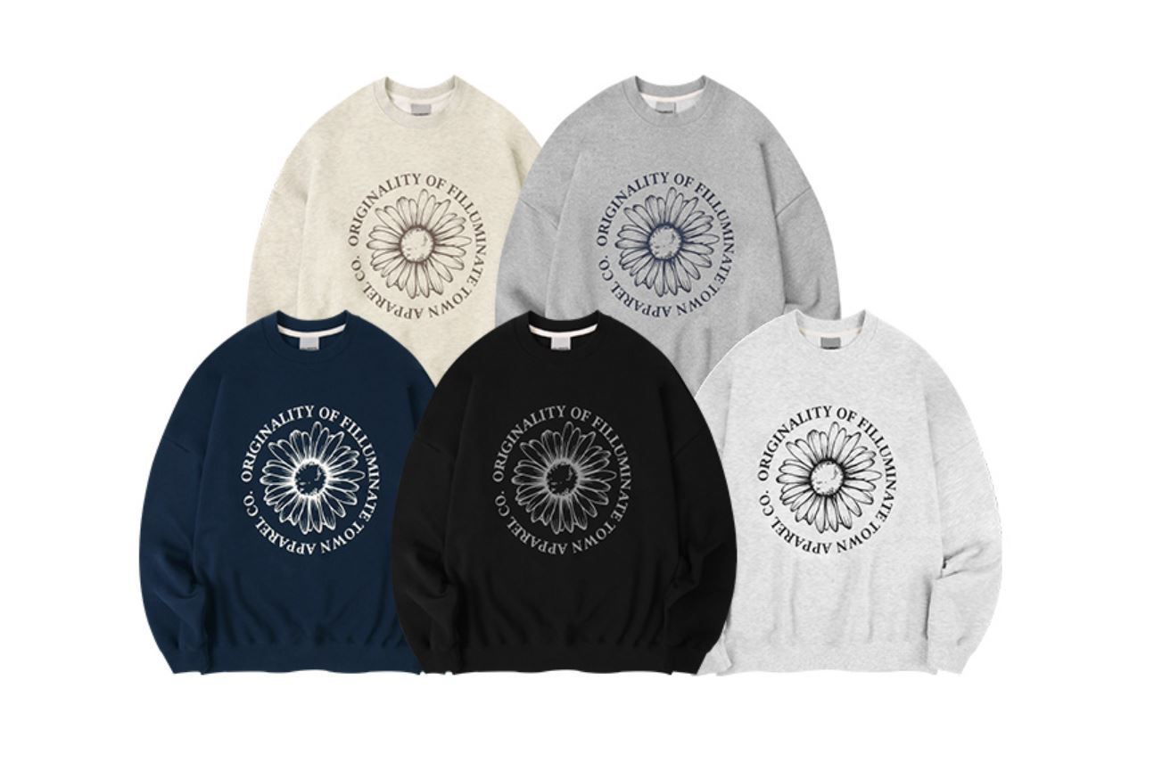 F.ILLUMINATEのOverfit Bloom Sweat Shirt 全5色 F.ILLUMINATEのOverfit Bloom Sweat Shirt 全5色 (F.ILLUMINATE