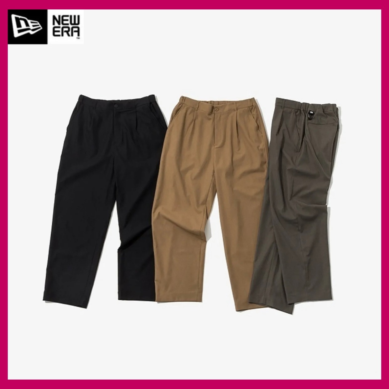 ☆Newera☆ BLACK LABEL TUCK PANTS パンツ 全3色