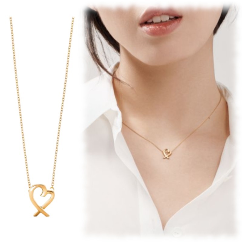 ギフトにも☆Tiffany&Co 18Kゴールド ラブハート ペンダント