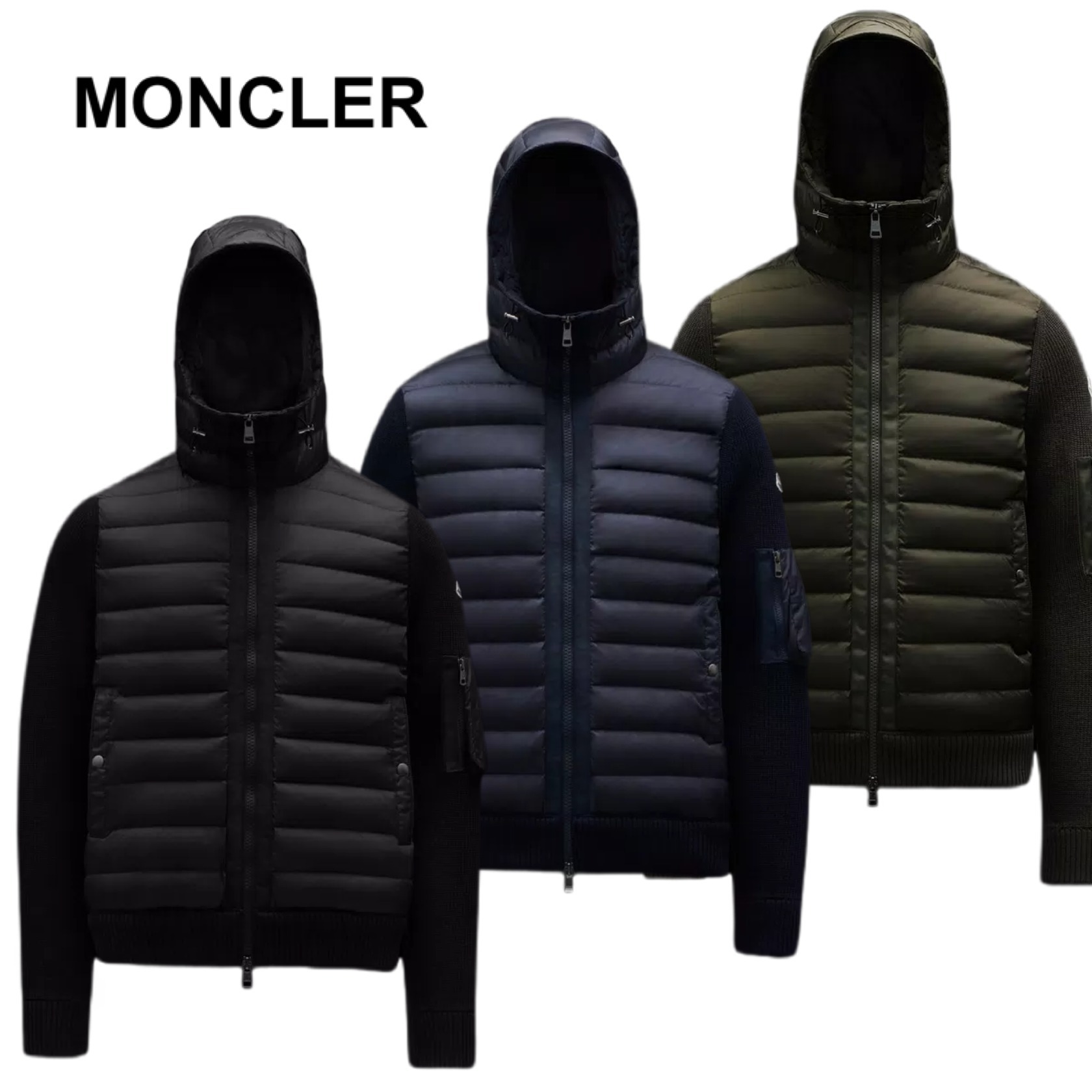 【MONCLER/モンクレール】 ウール スウェットシャツ フード付き