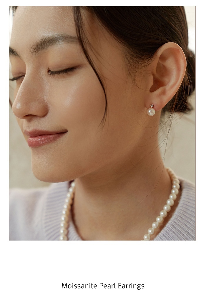 ★国内発送【TATIANA】Moissanite Pearl Earrings パール ピアス TATIANA] Moissanite Pearl Earrings ピアス/送料関税込