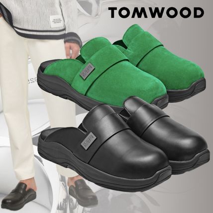 Tom Wood Loafers & Slip-ons Unisex Suede Street Style Plain Leather Clogs