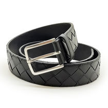 BOTTEGA VENETA Plain Leather Logo Belts