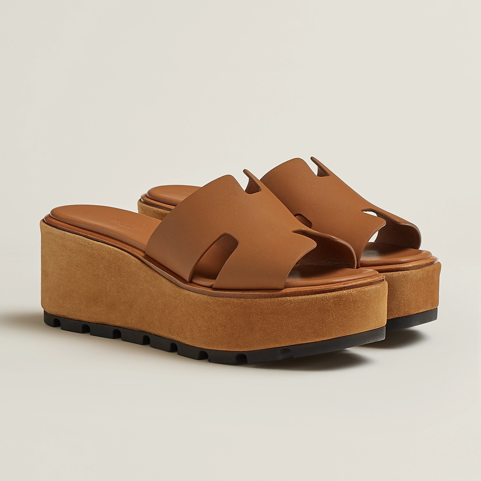 HERMES エズ 30 厚底 サンダル 35 ナチュラル | jarussi.com.br
