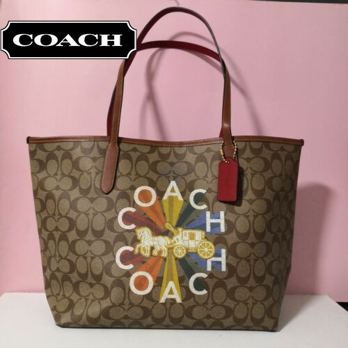 【COACH】 RADIAL RAINBOW シティトートバッグ