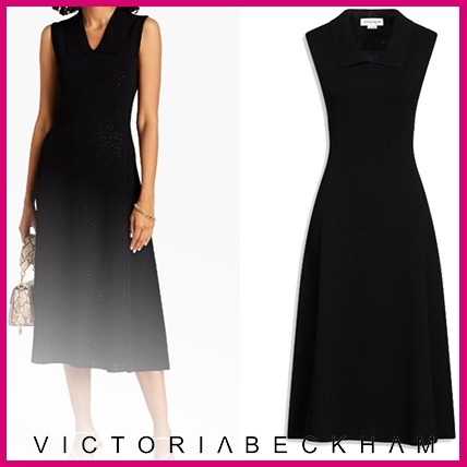 Victoria Beckham☆透かし編みニット ミディワンピース - www ...