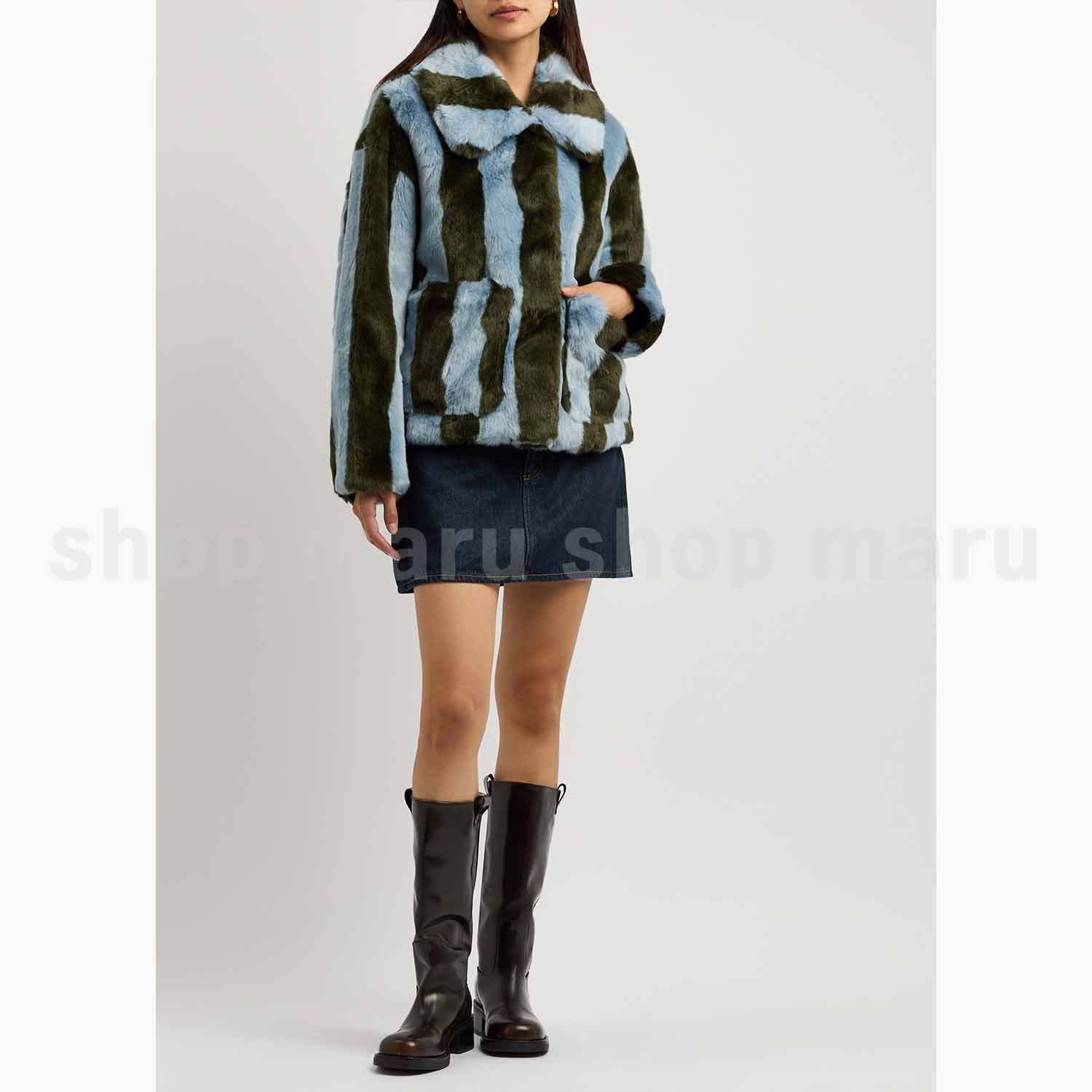 Jakke.◆ジャッキー もこもこ フェイクファー ジャケット◆Traci JAKKE/ジャッキー】TRACI COAT CHOCOLATE ファージャケット