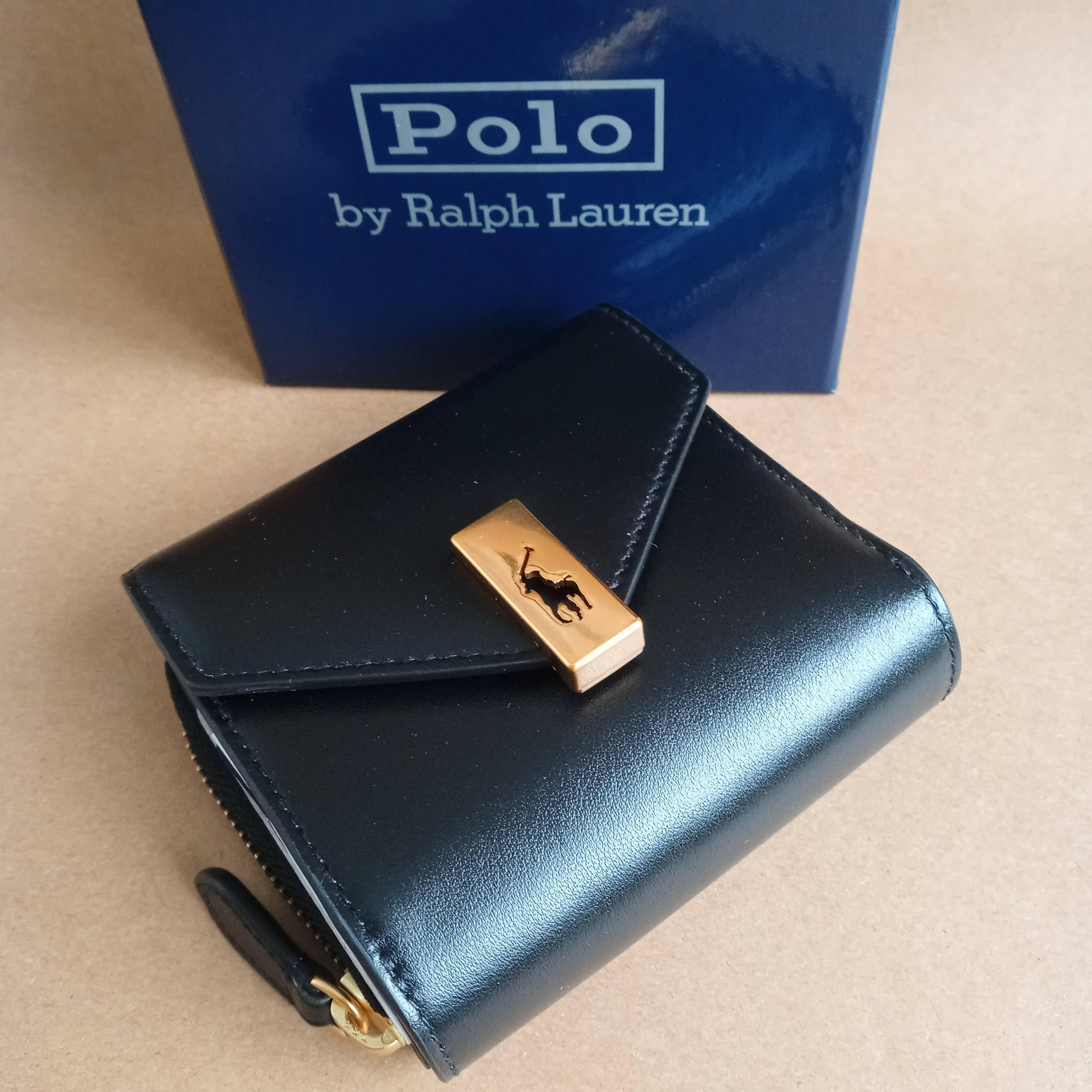日本未入荷【Ralph Lauren】Polo ID☆レザー二つ折りミニ財布