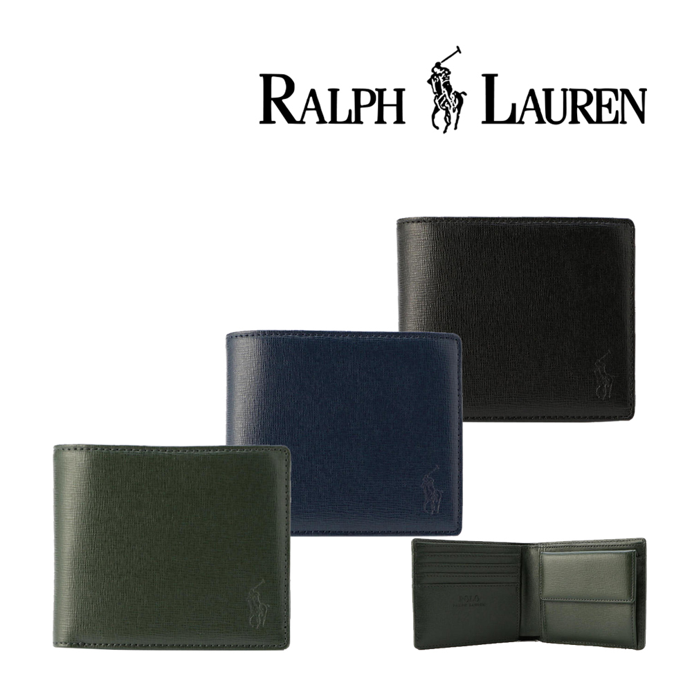 ラルフローレン 財布 POLO RALPH ポロ 折り ミニ財布 レザー 革