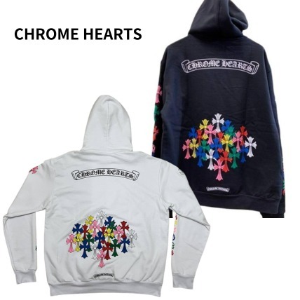関税込 Chrome Hearts Multi Color Cross Cemetery Hoodie