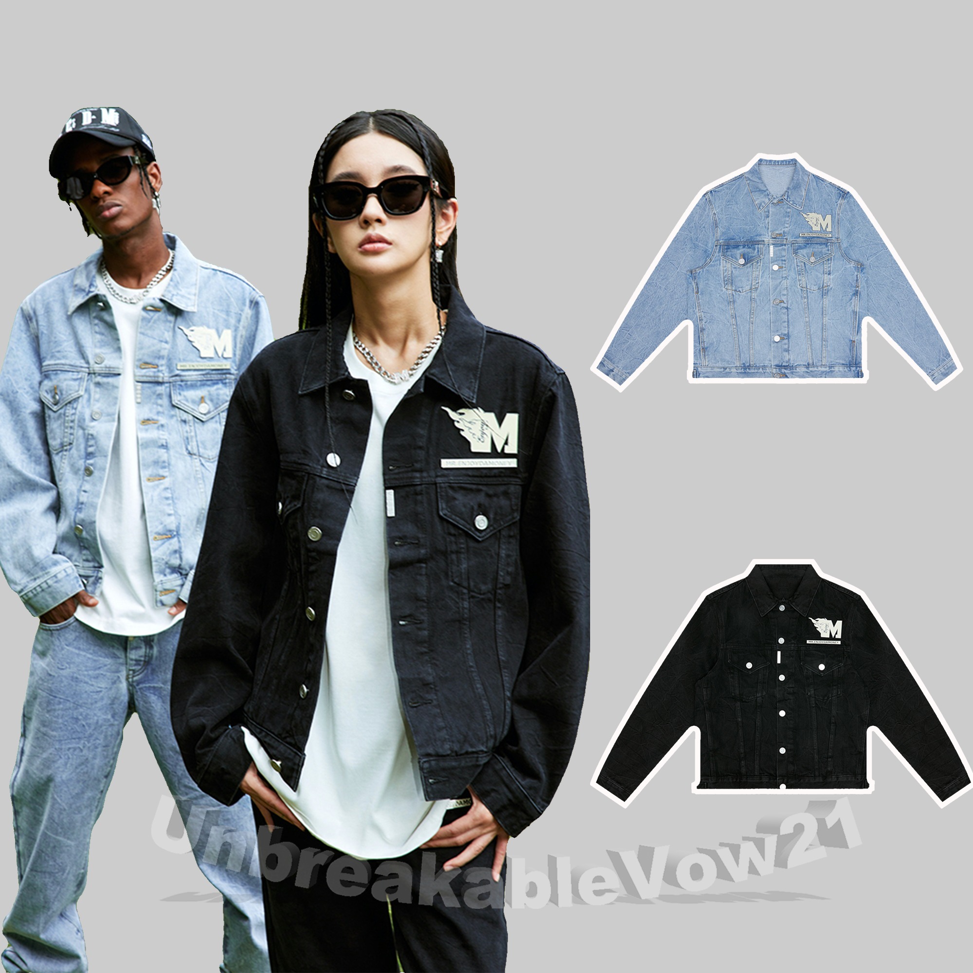 【関送込み】MEDM*LOGO デニムジャケット*88rising/W220011-1