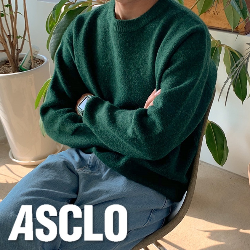 ニット・セーター ASCLO Bebe Wool Round Knit (6color)
