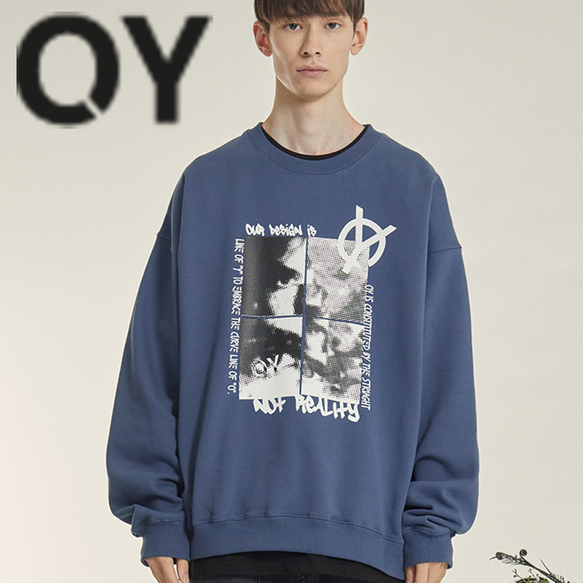 ★OY★BLIND EYES LOGO MTM-MIDNIGHT BLUE★正規品/韓国直送料込